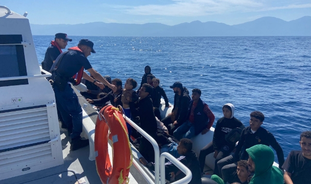 Aydın’da 21 düzensiz göçmen kurtarıldı
