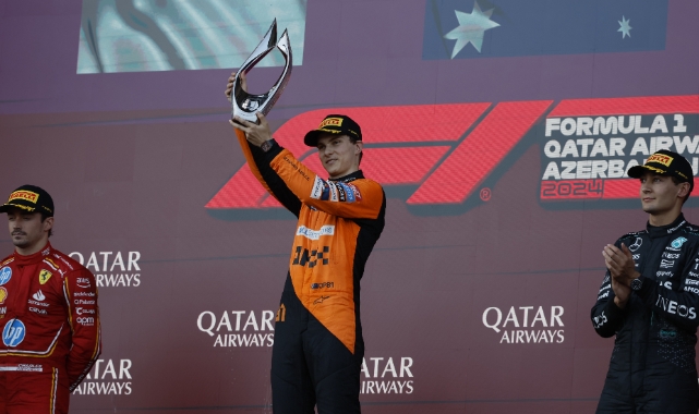 Azerbaycan Grand Prix'sini kazanan Oscar Piastri