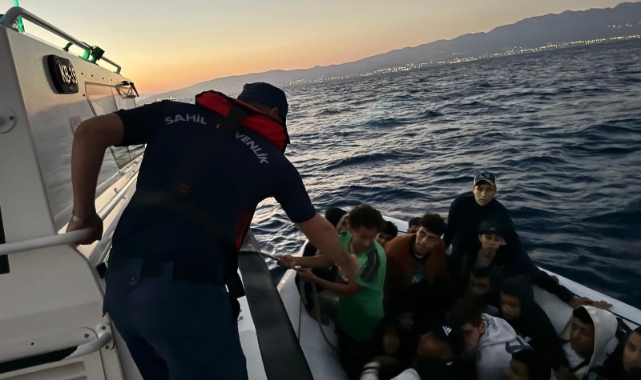 Bodrum açıklarında 30’u çocuk 65 düzensiz göçmen yakalandı