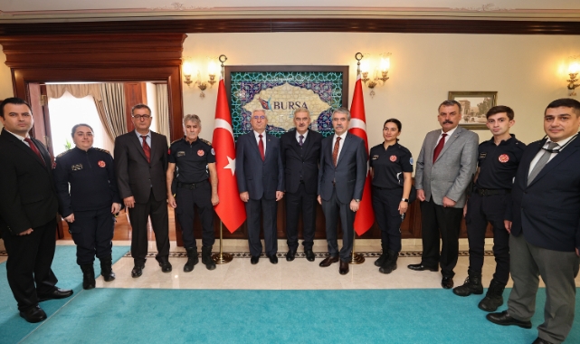 Bursa Büyükşehir İtfaiyesi'nden Vali Ayyıldız'a ziyaret