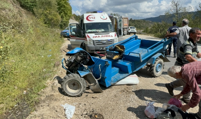 Düzce'de patpat devrildi