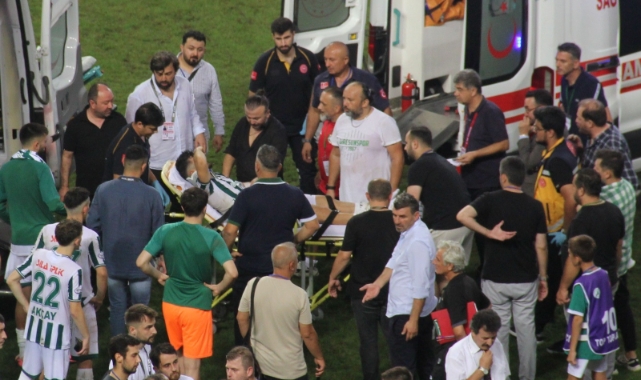 Giresunspor'lu genç futbolcu korkuttu