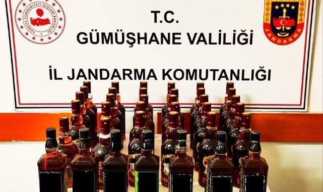 Gümüşhane’de kaçak alkol operasyonu! Suçüstü yakalandı