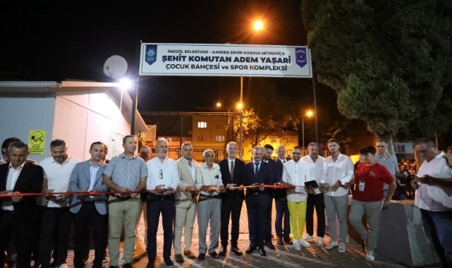 İnegöl'de Adem Yaşari Parkı coşkulu törenle açıldı