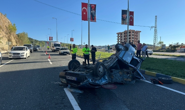 Kastamonu’da otomobil hurdaya döndü