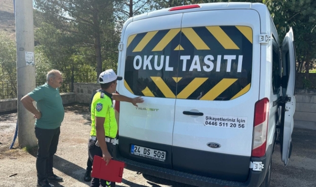Okul servis araçları denetlendi