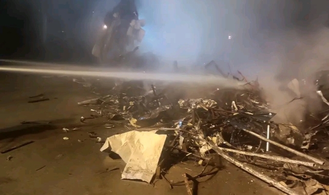 Payas'ta hurdalık alanda çıkan yangın söndürüldü