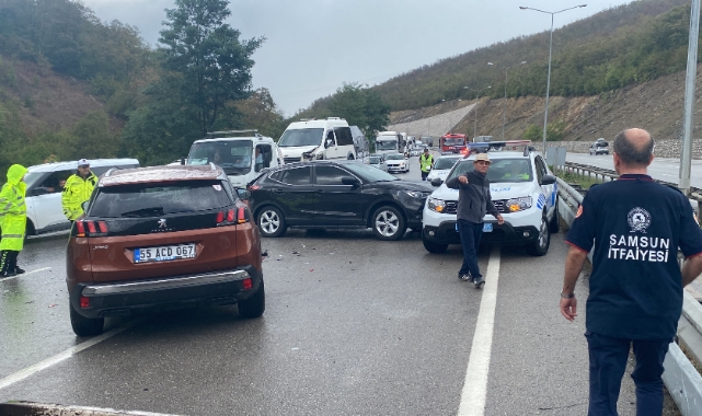 Samsun'da zincirleme kaza: 1'i ağır, 5 yaralı