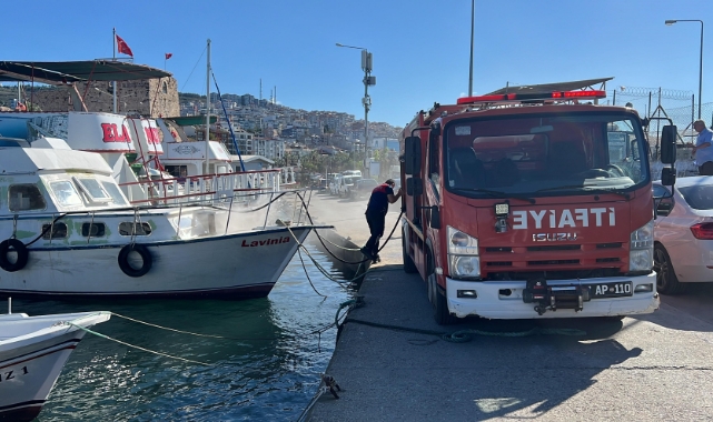Sinop'ta tekne yangını