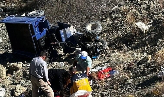 Sivas’ta çapa motoru şarampole yuvarlandı