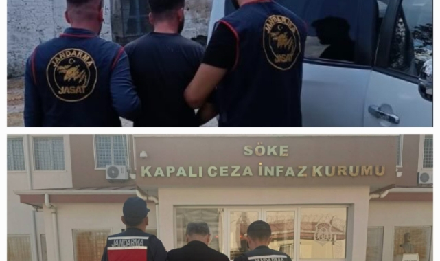 Söke’de aranan şahıslar jandarmadan kaçamadı
