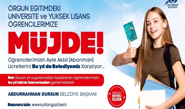 Sultangazi’de üniversite öğrencilerinin ulaşım masrafları karşılanıyor