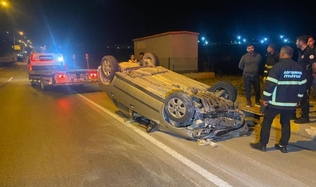 Takla atan otomobil yaklaşık 50 metre sürüklendi: 1 yaralı