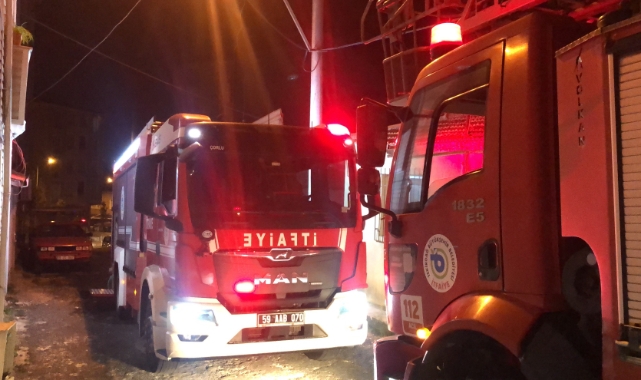 Tekirdağ'da ev yangını