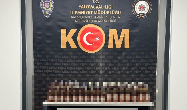 Yalova’da 130 litre kaçak alkol ele geçirildi