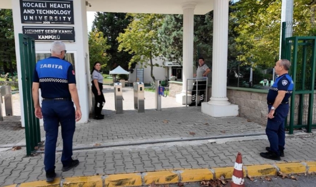 Zabıta ekipleri öğrenciler için görevde