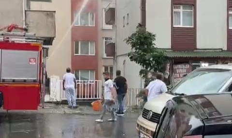 Zonguldak'ta çıkan ev yangını korkuttu
