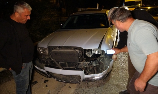 14 yaşındaki çocuğun kullandığı otomobil motosikletle çarpıştı