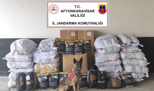 848 kilogram kaçak tütün ele geçirildi