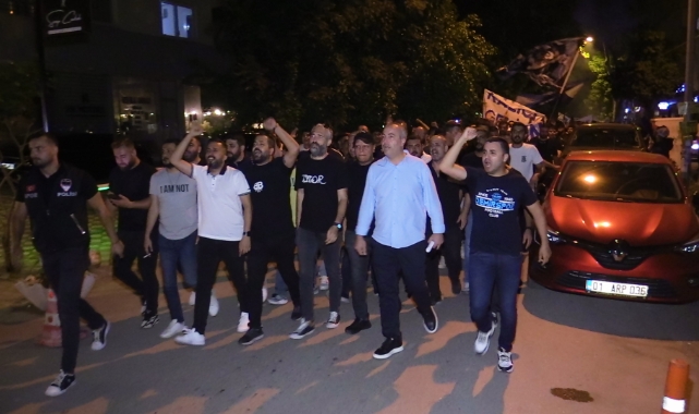 Adana Demirspor taraftarından yürüyüşlü protesto