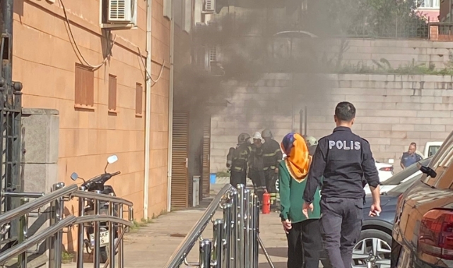 Adliye binası yanındaki trafoda yangın