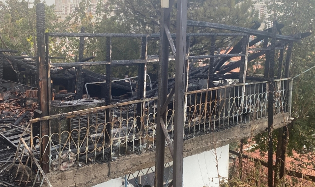 Ankara'da sobada yemek yapmak isterken yangın çıktı