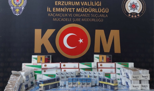 Aşkale’de kaçak sigara operasyonu