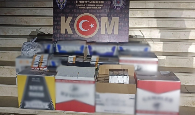 Aydın'da 128 bin 400 adet makaron ele geçirildi
