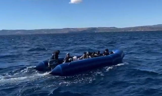 Ayvacık açıklarında 15 kaçak göçmen yakalandı