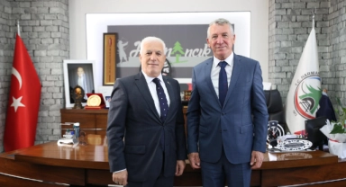 Başkan Bozbey, Harmancık Belediye Başkanı Arıkan'ı ziyaret etti