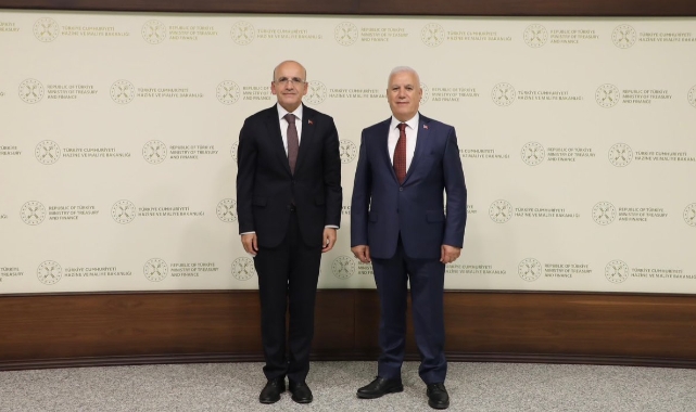 Başkan Mustafa Bozbey, Bakan Mehmet Şimşek'i ziyaret etti