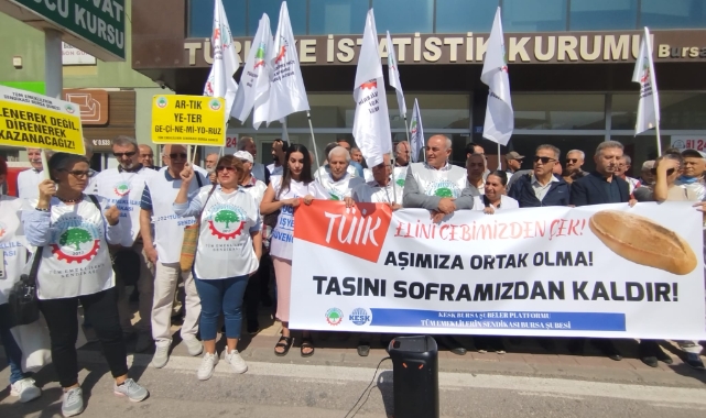 Bursa'da emekli ve emekçilerden TÜİK'e tepki!