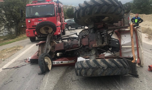 Bursa'da öğrencilerin bindiği traktör kaza yaptı: 6 yaralı