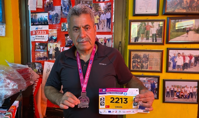 Bursalı esnaf yarı maratonda Türkiye'yi temsil etti