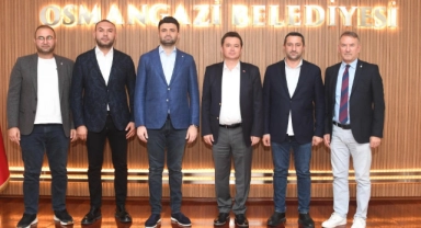 Bursaspor'dan Osmangazi Belediye Başkanı Erkan Aydın'a ziyaret
