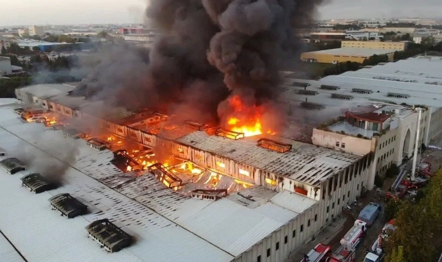 Çerkezköy’deki fabrika yangını yeniden alevlendi