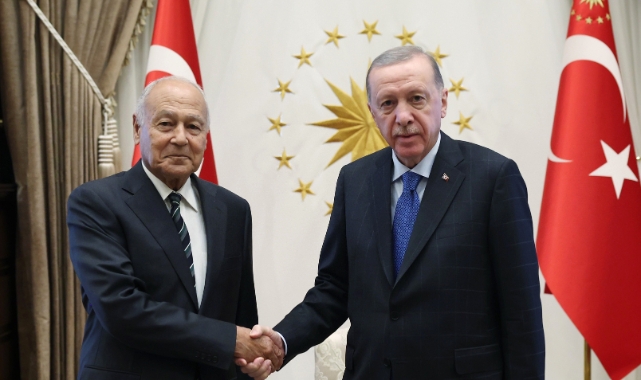 Cumhurbaşkanı Erdoğan, Ahmed Ebu Gayt'ı kabul etti