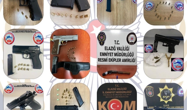Elazığ’da 25 adet ruhsatsız tabanca ele geçirildi      