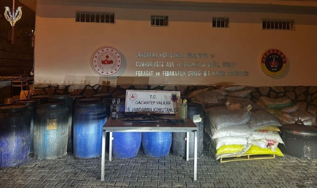 Gaziantep’te 4 bin 500 litre sahte alkol ele geçirildi 