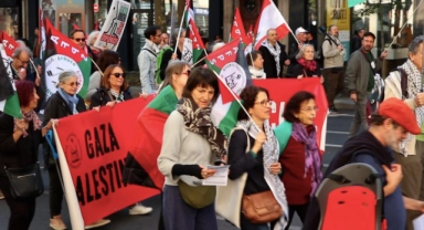 Gazze ve Lübnan'a saldıran İsrail için Fransa'da protesto