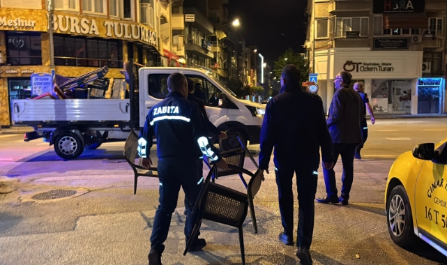 Gemlik'te kaldırım işgaliyle mücadele sürüyor