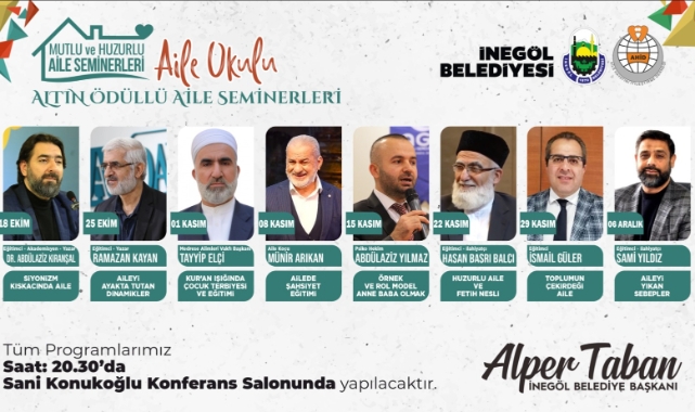 İnegöl Belediyesi’nin 'Aile Okulu' eğitimleri başlıyor