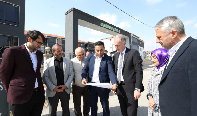 İnegöl Ertuğrulgazi Mahallesi'nde kaldırım çalışmaları sürüyor