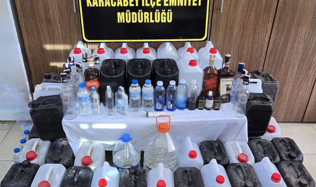 Karacabey'de sahte ve kaçak alkol operasyonu