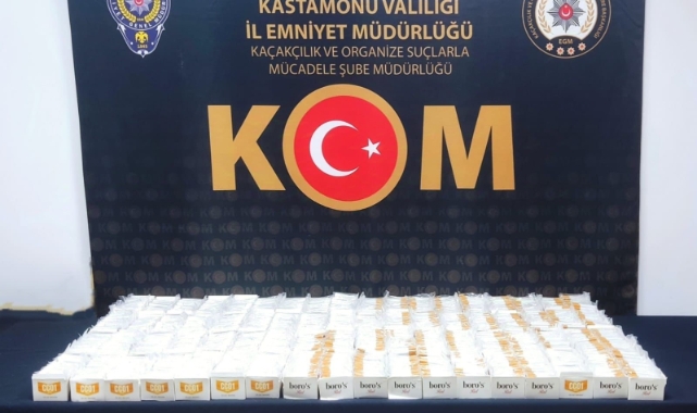 Kastamonu'da 14 bin 400 doldurulmuş makaron ele geçirildi   