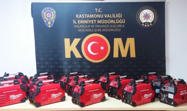 Kastamonu'da kaçak kaynak makinesi ele geçirildi