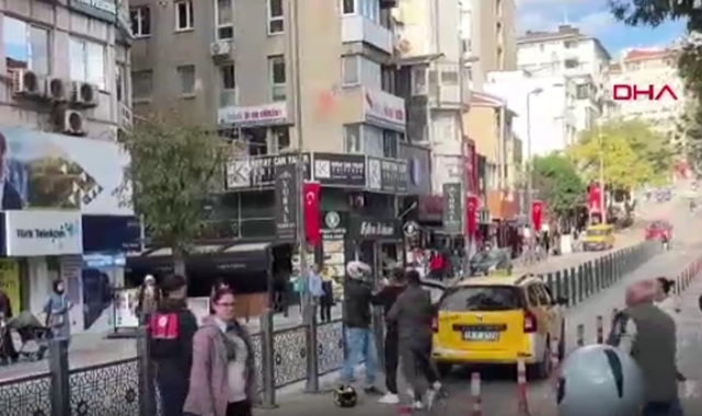 Kaza sonrası yumruklu kavgaya tutuştular