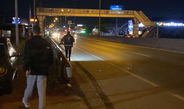 Kocaeli D-130 Karayolu'nda aracın çarptığı yaya ağır yaralandı