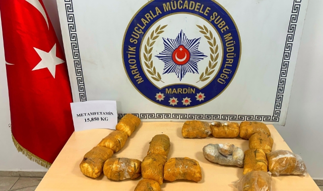 Mardin'de bir araçta 15 kilo 850 gram uyuşturucu madde bulundu   
