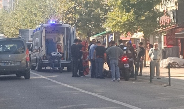 Motosikletli kurye köpeğe çarptı